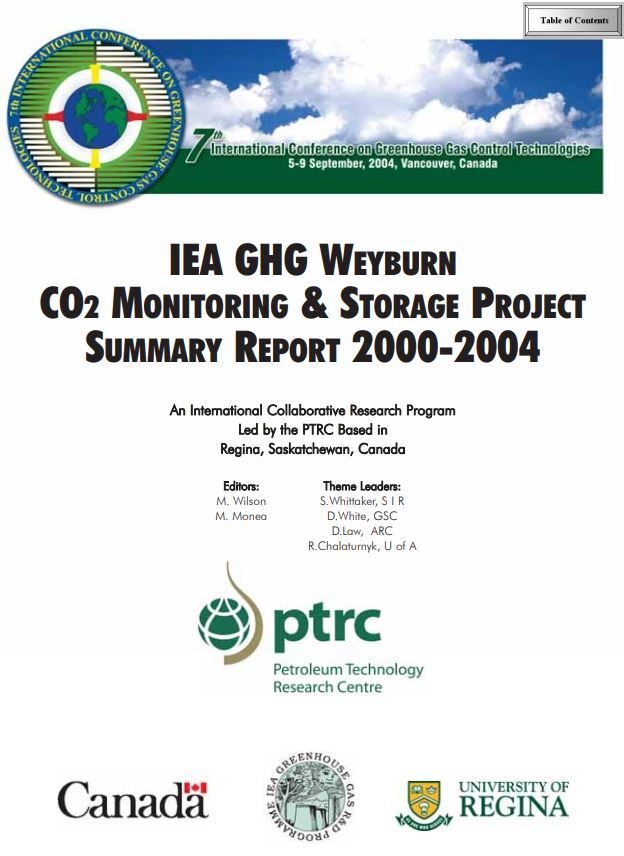 IEAGHG Weyburn CO2 Monitoring and Storage Project Phase One Report